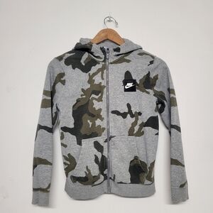 Nike Kids Camo Cotton Blend Zip-Up Hoodie